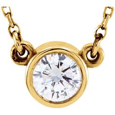 Round Diamond Solitaire Pendant Necklace 14K Yellow Gold (0.74 Ct,J Color,Vs1 Clarity) IGL Certified Diamond Circle Necklace, Diamond Solitaire Pendant, Solitaire Necklace, Solitaire Pendant Necklace, Diamond Solitaire Necklace, Circle Diamond, Solitaire Necklaces, Cushion Diamond, Diamond Necklaces