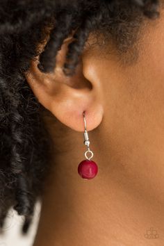 Featuring round and teardrop shapes, rich red beading trickles along an elongated silver chain for a seasonal look. Features an adjustable clasp closure.

 Sold as one individual necklace. Includes one pair of matching earrings. Brown Necklace, Red Necklace, Paparazzi Accessories, Red Earrings, Red Bead, Paparazzi Jewelry, Necklace Earring Set, Accessories Necklace, Matching Earrings