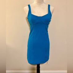 Add A Touch Of Elegance And Sexiness To Your Wardrobe With This Zara Women's Blue Bodycon Mini Dress. Perfect For Any Party Or Cocktail Event, This Dress Features A Sweetheart Neckline And A Sleeveless Design That Will Make You Stand Out In Any Crowd. The Dress Is Made Of High-Quality Polyester Material And Has A French Terry Fabric Type That Is Both Stretchy And Wrinkle-Resistant, Making It Perfect For Summer And Spring Seasons. This Dress Is A Size M And Has A Collarless Design With A Pullover Sleeveless Bodycon Dress With Fitted Bodice For Night Out, Blue Bodycon Dress With Fitted Bodice, Blue Mini Dress With Fitted Bodice, Blue Fitted Lined Mini Dress, Chic Blue Mini Dress With Fitted Bodice, Sleeveless Mini Dress With Fitted Bodice For Night Out, Fitted Sleeveless Lined Dress For Party, Blue Mini Dress With Sweetheart Neckline And Lining, Blue Stretch Sleeveless Dress For Party