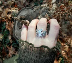 Leaf Ring  Woodland Leaf Ring  Real Leaf Ring  Elven by SilvanArts Metalwork Jewelry Ring, Botanical Ring, Leaves Ring, Real Leaf, Real Leaves, Nature Ring, Botanical Jewelry, Leaf Ring, Oak Leaf