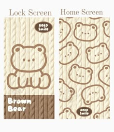 the brown bear screen is next to an image of it's back side and front