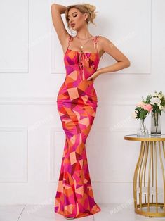 Maxi Formal Dress, Women Maxi Dresses, Maxi Dress Prom, Floral Print Maxi Dress, Floral Print Maxi, Printed Ties, Womens Maxi Dresses