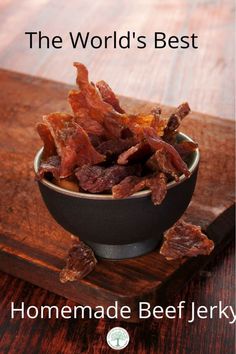 the world's best homemade beef jelks in a bowl on a wooden table