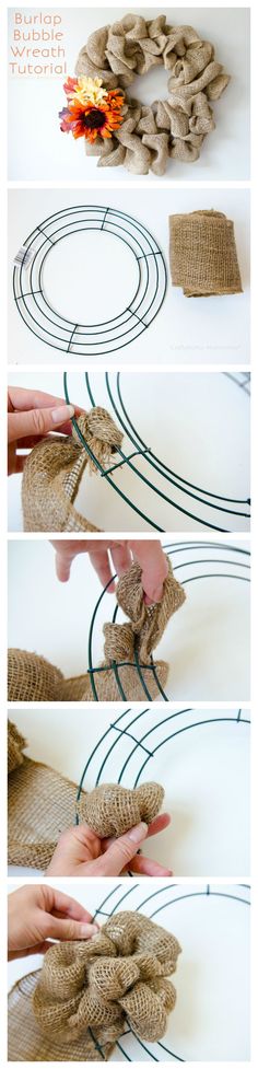 the steps to make a burlock wreath