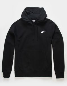 Nike Sportswear Club Fleece Pullover Hoodie. A Closet Staple, The Nike Sportswear Club Fleece Pullover Hoodie Combines Classic Style With The Soft Comfort Of Fleece. Standard Fit Has A Relaxed, Easy Feel. Brushed-Back Fleece Is Soft And Smooth Against The Skin. Hood With A Drawstring Offers Adjustable Coverage. Standard Fit For A Relaxed, Easy Feel. Ribbed Hem And Cuffs. Kangaroo Pocket. Fabric: Body: 80-82% Cotton/18-20% Polyester. Hood Lining: 100% Cotton. Machine Wash. Imported. Mens Pullover Hoodie, Nike Clothes Mens, Champion Clothing, Nike Clothes, Nike Sportswear Club Fleece, Trendy Hoodies, Mens Pullover, Nike T, Mens Hoodie