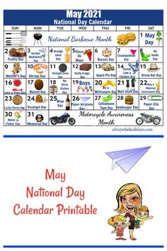 the national day calendar for may