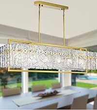 Gold Dining Room Chandelier, Rectangular Pendant Light, Rectangular Dining Room, Dining Room Pendant Light, House Entryway, Entryway Stairs