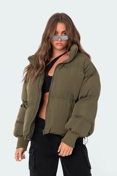 Luca Oversized Puffer – edikted Oversized Puffer Coat, Statement Jackets, Faux Fur Trim Coat, New York Sweatshirt, Birthday Fit, Oversized Puffer, 2022 Fashion Trends, Birthday Fits, Crop Jean Jacket