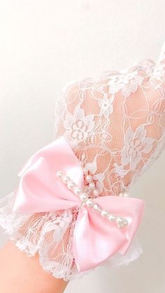 Pink Princess Accessories, Pretty Pink Dresses Princesses, Pink Lace Gloves, Romy Victory, Pretty Gloves, Pink Princess Aesthetic, Elegant Gloves, Pink Gloves, Gloves Pattern