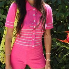 House Of Sunny Winona Knit Polo Set Sold Out, No Longer Made! Only Worn A Few Times, Good Condition! Check Out Other Items In My Shop! Features A Fuzzy Pink Print Pattern. Includes The House Of Sunny Winona Knit Polo Top And House Of Sunny Knitted Polo Hotpants. As Seen On Bella Hadid But In A Different Color!Great For The Pictures! Both Size: Us 4 Brand: House Of Sunny Color: Hot Pink Pink Knit Short Sleeve Tops, Pink Summer Sweater For Day Out, Pink Knit Top For Summer Day Out, Pink Knit Top With Short Sleeves, Pink Knit Tops With Short Sleeves, Pink Short Sleeve Knit Tops, Pink Knit Top For Day Out, Summer Knitted Pink Sweater, Pink Knit Sweater For Day Out