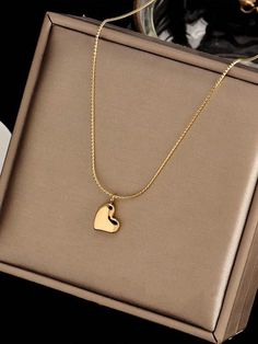 Gender:Women \nColor:Yellow Gold \nMaterial:Stainless Steel \nMagnetic:No \n Black Velvet Choker, Heart Charm Necklace, Y2k Party, Women Pendant, Makeup Mirror With Lights, Cross Chain, Velvet Choker, Halloween Women, Leather Chain