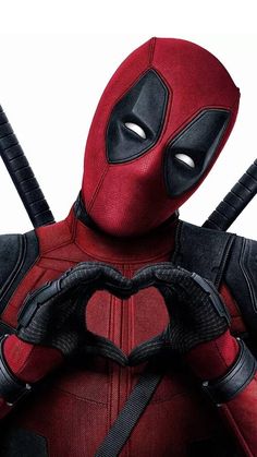 a deadpool character with two swords in his hands