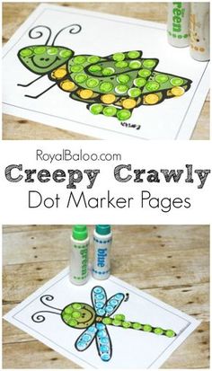 this is an easy and fun craft for kids to do with crayon dot markers