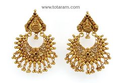 temple jewellery - 22 karat gold "lakshmi" drop earrings (chand bali) with beads

introducing our exquisite collection of temple jewellery - 22 karat gold "lakshmi" drop earrings (chand bali) with beads. made in india by totaram jewelers, these earrings are a true embodiment of elegance and beauty.
  
  crafted with utmost precision, these earrings showcase the finest craftsmanship and attention to detail. the 22 karat gold ensures a stunning and radiant appeal that will make you stand out in an Gold Chandbalis For Ceremonial Festivals, Traditional 22k Gold Chandbalis For Celebration, 22k Gold Chandbalis With Latkans Temple Jewelry, Gold Temple Jewelry Chandbalis, Temple Jewelry Yellow Gold Chandbalis For Celebration, Gold Temple Jewelry Chandbalis For Puja, 22k Gold Chandbalis With Latkans For Festivals, Gold Chandbalis For Puja In Temple Jewelry Style, Gold Temple Jewelry Chandbalis For Ceremonial Occasions