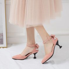 Gender: For Women Style: Fashion,KoreanOccasion: Casual,Party/Club,Office/CareerHeel Height: 6.5cmPlatform Height: 1cmSeason: Spring,Summer,Fall/Autumn,WinterPackage Contents: 1 x Shoes (Pair)Size Guide:28 = foot length 18.5-19cm (Foot width=6.5-7cm)29 = foot length 19-19.5cm (Foot width=7cm)30 = foot length 19.5-20cm (Foot width=7-7.5cm)31 = foot length 20-20.5cm (Foot width=7.5cm)32 = foot length 20.5-21cm (Foot width=7.5-8cm)33 = foot length 21-21.5cm (Foot width=8cm)34 = foot length 21.5-22c Wedge Wedding Shoes, Club Office, Wedding Shoes Flats, Women High Heels, Butterfly Knot, Spool Heel, Ankle Strap Wedges, Point Shoes, Vintage Suede