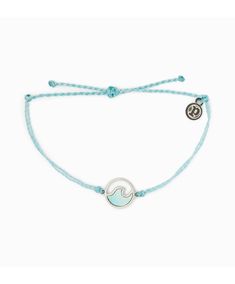 Embrace the beachy vibes with this Pura Vida bracelet! Adjustable Blue Jewelry For Vacation, Silver Beachy Jewelry For Beach Occasions, Adjustable Ocean Color Summer Jewelry, Summer Ocean Color Adjustable Jewelry, Casual Wrap Bracelet As Gift, Casual Adjustable Wrap Bracelet For Gift, Turquoise Braided Bracelets For Summer Beach, Coastal Beach Bracelet Jewelry, Coastal Style Bracelet Jewelry For Vacation