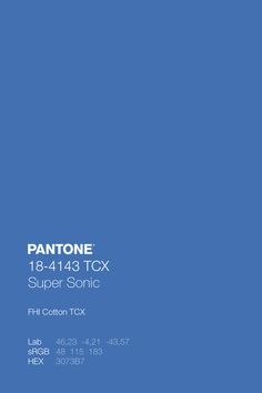 the pantone super sonic logo is shown against a blue background with white text on it