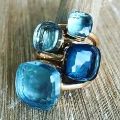 Pomellato Jewelry, Pomellato Ring, Living By The Sea, The Heir, School Jewelry, International Jewelry, Fancy Jewelry, Domed Ring, Ring Blue