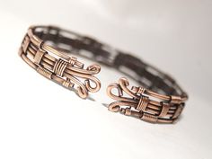 Spiritual Cuff Bracelet As A Gift, Wire Patterns, Mens Copper Bracelet, Men's Necklaces, Bracelet Mens, Mens Anniversary Gifts, Copper Cuff, Bracelet Men, Diy Metal