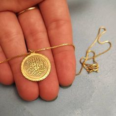 14k Solid Gold - Allah Necklace - Arabic Necklace - Islamic Jewelry - Arabic Jewerly Gift - Arabic Pendant - Islamic Necklace - Allah Symbol . . . . . . . . . . . . . . . . . . . . . . . . . . . . . . . . . . . . . . . . . . . . . . . . . . . . . . Looking for a thoughtful gift for your loved one? You will love this high quality 14k solid gold Allah necklace. This is a perfect gift for your girlfriend or wife. This lovely 14k solid gold Arabic necklace is made to order. Purchase one for your mom Traditional Round Jewelry For Commemoration, Gold Plated Jewelry Stamped 14k As Gift, Gold Plated Engraved Necklace For Anniversary, Engraved Gold Plated Necklace For Anniversary, Custom Engraved Gold Plated Necklace For Anniversary, Custom Engraved Gold-plated Necklace For Anniversary, Custom Engraved Gold-plated Necklace For Gift, Traditional Pendant Jewelry For Commemoration, Round Engraved Necklaces For Commemoration