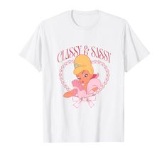 a t - shirt that says classy and sassy with a princess on it