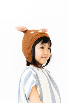 KNIT FAWN HAT – PEPPERKIDS Baby Toddler, Winter Hats, Bleach, Knitting, Hats, White