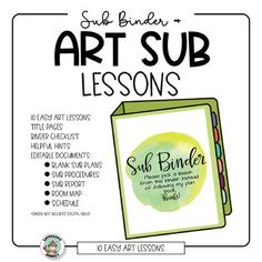 the art sub lesson for children to learn how to use it