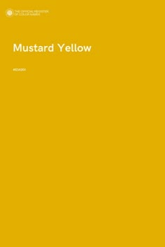 the cover of mustard yellow is shown