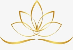 a golden lotus flower on a white background