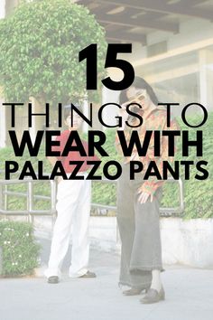 Save this pin for 15+ super classy but casual palazzo pants outfit ideas including black palazzo pants, summer palazzo pants, beige palazzo pants, white palazzo pants, and work palazzo pants. Tap to learn exactly how to style palazzo pants for work, church, or as an everyday outfit! How To Pair Palazzo Pants, Wide Leg Pants Summer, Wrap Around Pants Outfits, Black Palazzo Pants Outfit Party, Palazzo Pants With Sweater Outfit, Tan Flowy Pants Outfit, Wide Pants Outfit High Waist Classy, Shoes To Wear With Palazzo Pants, Pleated Wide Leg Pants