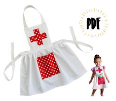 ♥ OVER 9,000 Postive 5-star reviews! I am not new to Pattern Designing, this is just my newest Etsy Shop! To see all reviews, see our other shop and buy with confidence! https://www.alohalittleones.etsy.com   ♥ Sizes Included: Toddler & Children ♥ These make the perfect cooking kitchen aprons or add the first aid cross on the front for a nurse costume! ♥ Included & available to download IMMEDIATELY after you checkout: - Printable PDF Sewing Pattern - Complete list of the materials you will need. Nurse Apron, Diy Nursing, Apron Tutorial, Apron Patterns, Costume Sewing, Apron Sewing, Vintage Nurse, Apron Sewing Pattern, Childrens Aprons