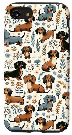 PRICES MAY VARY. The wiener dog, badger dog, doxie, and sausage dog, is a short-legged, long-bodied, hound-type dog breed Great for pet owners of Dachshund Two-part protective case made from a premium scratch-resistant polycarbonate shell and shock absorbent TPU liner protects against drops Printed in the USA Easy installation Animal Character Design, Animal Character, Iphone Se 2020, Pattern Case, Wiener Dog, Sausage Dog, Dog Breed, Badger