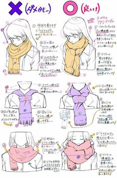 the instructions for how to tie a scarf