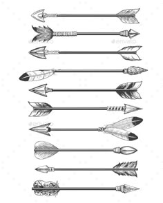 an arrow with arrows drawn on it - decorative objects objects / objects clippings