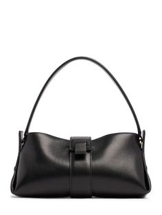 Park leather shoulder bag - Black - Women - Proenza Schouler - Strap drop: 16cm. Fixed strap. Top strap closure. Cotton lining Modern Evening Baguette Bag With Detachable Strap, Evening Shoulder Bag With Adjustable Strap In Calf Leather, Evening Shoulder Bag With Adjustable Calf Leather Strap, Chic Top Handle Baguette Bag For Formal Occasions, Elegant Baguette Bag With Adjustable Strap For Formal Occasions, Classic Leather Baguette Bag With Silver-tone Hardware, Elegant Handheld Shoulder Bag With Silver-tone Hardware, Elegant Evening Crossbody Baguette Bag, Elegant Handheld Baguette Bag