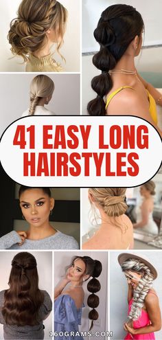 Save this pin for 41 easy hairstyles for long hair that are simple yet chic! Find your next go-to style with these effortless and trendy looks. #LongHairStyles #FashionBlog #HairInspo Quick Hairdos For Long Hair, Easy Daily Hairstyles For Long Hair, Simple Hairdos For Long Hair, Lyrical Dance Hair, Easy Elegant Hairstyles For Long Hair, Quick Long Hair Styles, Easy Hairstyles For Long Straight Hair, Easy Long Hair Hairstyles, Easy Long Hairstyles Lazy Girl