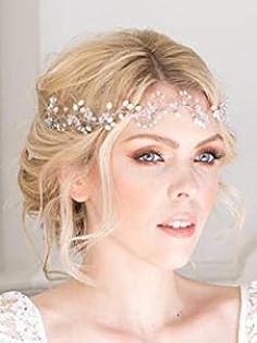 PRICES MAY VARY. Materials: crystal,Imitation pearls Measurements: Length of vine 45cm/17.7" Widest point of vine 5cm/1.9" The princess headband will decorate you elegant and you can change the shape as you want by changing the bead. Delicate wedding accessory will perfectly complement most wedding hairstyles. Evening Hair, Gold Headpiece Wedding, Boho Bridal Hair, Headpiece Accessories, Evening Hairstyles, Silver Head Piece, Accessories Crystal, Bridal Hair Vine, Crystal Headband