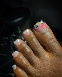 #lagosnails #nailsoflagos #nailsofig #nailsofinsta #ikorodunailstech #ikorodunailtech #ikorodunails #naijanails #nailsnailsnails #naildesign #toenails #acrylicnails #acrylictoes #nailpolish #hellokitty #hellokittylover #nailsoftheday #explore Hello Kitty French Tip Toes, Hello Kitty Acrylic Toes, Hello Kitty Toenails, Hello Kitty Toes Nail Design, Hello Kitty Pedicure, Hello Kitty Toe Nails, Acrylic Toes Designs, Vacation Toe Nails, Kitty Nails Design