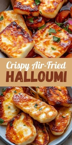 crispy air fried halloum is an easy and delicious appetizer that's ready in under 30 minutes