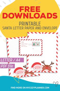 The obvious use for this blank Santa letter template is to receive a letter from the North Pole, straight from Santa’s workshop. But what should you actually write in this letter? Here's a roadmap for crafting a nice and positive personalized letter for the "From the Desk of Santa" letter. Hope these ideas help make your letter from Santa extra special, but you can always include your own message to add an extra personal touch. Santa Envelope, Christmas Envelopes, Letter Template, Holiday Magic, Letter Paper