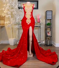 Red Sparkly Prom Dresses, Luulla Dresses, Red Mermaid Prom Dress, Prom Dresses Mermaid, Glitter Prom Dresses, Custom Made Prom Dress, Prom Dresses 2023, Wedding Evening Gown, Cheap Formal Dresses