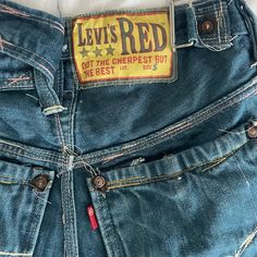 Very Rare Jean Levi’s Red Collection. Only Few Pieces All Over The World. Very Good Condition. Levi's Fitted Red Bottoms, Red Fitted Levi's Bottoms, Levi's Jeans, Levis Men, Vintage Levis, Levis Jeans, Denim Fashion, Very Rare, Levi's