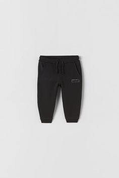 PLUSH JOGGING PANTS - Black | ZARA United States Fall Letter Print Sweats Sportswear, Fall Letter Print Sportswear Sweats, Sporty Long Sleeve Cotton Fleece Sweats, Zara Sporty Sweatshirt For Streetwear, Casual Zara Sweatshirt For Streetwear, Zara Casual Sweatshirt For Streetwear, Zara Casual Streetwear Sweatshirt, Zara Sporty Tops With Ribbed Cuffs, Sporty Cotton Fleece Sweats For Winter