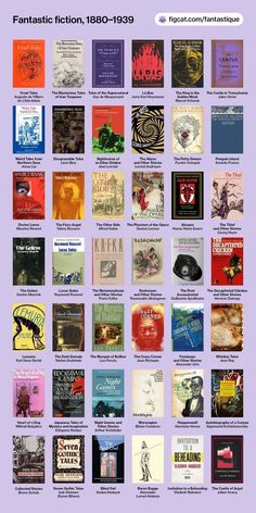 a poster with many different books on it