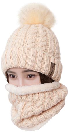 PRICES MAY VARY. ❤【Fashion & Beautiful】:Pom beanie hats are mixed colors fashionable design,compare other single color hat is more beautiful and fashion. At the top of the cap attached a cute fur ball,the fur is rich and smooth ,perfect matching fashionable elements. Make u looks distinctive of the rest. ❤【Cozy & Snug Fit】: Cute winter hat is made of the high quality Acrylic,which have good sense of touch.Hand-knitted provides soft and cozy touching experience. Close to the skin,and gives you la Wolf Girl Oc, Woman Winter Fashion, Clothes Cold Weather, Winter Fashion 2020, Fashion Cold Weather, Winter Fashion Cold, Cute Winter Hats, Beret Cap, Ski Hat