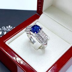 BRAND-NEW!! ONE OF A KIND, HANDCRAFTED RING. EXQUISITE AND FINE CRAFTSMANSHIP! HANDMADE TO LAST FOR AN ETERNITY!! HEIRLOOM PIECE!! PRECIOUS JEWELRY TO BE PASSED ON! PERFECT DRESS RING FOR A LADY OR A GENTLEMAN! 3.67 total carat weight, Certified, Natural CEYLON BLUE SAPPHIRE ring. This ring offers an important statement of who you are with a 3.10 carats, VIVID CORNFLOWER BLUE CEYLON SAPPHIRE. Accentuating the BLUE SAPPHIRE are the 30 F/VS, sparkling natural diamonds! Set in 18K Solid White Gold Luxury Tanzanite Diamond Ring Gia Certified, Luxury Blue Sapphire Ring Gia Certified, Luxury Royal Blue Sapphire Ring, Luxury Gia Certified Blue Sapphire Ring, Luxury Gia-certified Blue Sapphire Ring, Luxury Gia Certified Tanzanite Diamond Ring, Luxury Sapphire-colored Diamond Ring With Diamond Cut, Luxury Sapphire Birthstone Ring For Formal Occasions, Luxury Sapphire-colored Diamond Ring