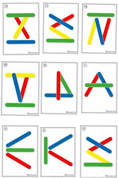 the different shapes and sizes of colored pencils are shown in this worksheet