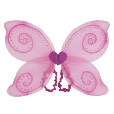 a pink and purple butterfly with swirls on it's wings