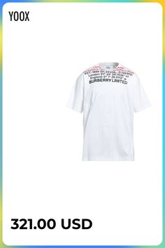 jersey, brand logo, solid color with print, crewneck, short sleeves, no pockets, printed t-shirt , Color: White , Size: L Burberry Tshirt Men, Burberry T Shirt, Brand Logo, Print T Shirt, Burberry, Short Sleeves, Solid Color, Crew Neck, White