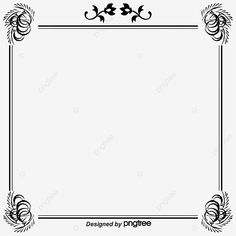 a black and white frame with an ornate design on the border, borders, frames, decorative